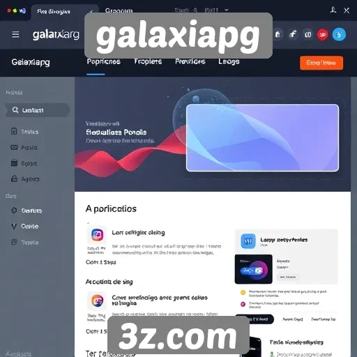 Análise da interface do usuário do site galaxiapg